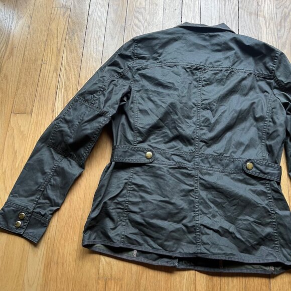 J.Crew Size M Olive Green 100% Cotton Downtown Utility Flap Pockets Field Jacket - Picture 15 of 15